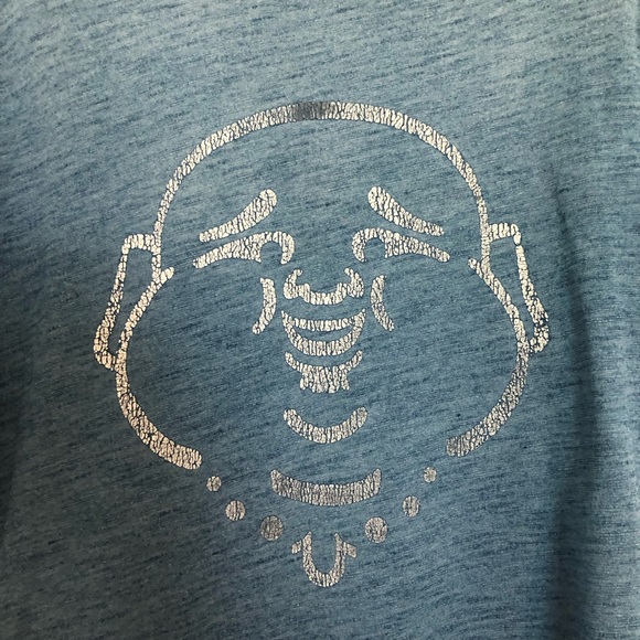 True Religion Blue Buddha Burnout Tee - Picture 3 of 6